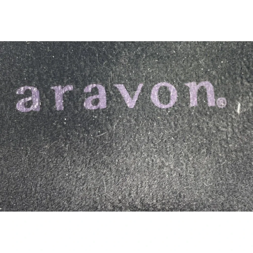 Aravon Leather Black Slip On Heels Womens US Size 11‎  Cross Strap Mary Jane